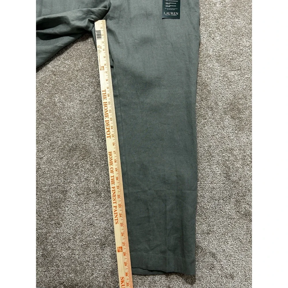 NEW Lauren Ralph Lauren Mens Pants 40 x 30 100% Linen Edgewood Light Green